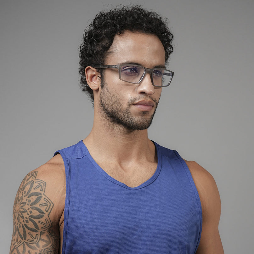 Voyage Active Grey Rectangle Eyeglasses for Men & Women - MG5706-C4