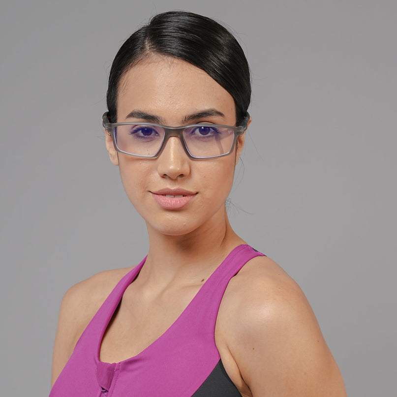 Voyage Active Grey Rectangle Eyeglasses for Men & Women - MG5706-C4