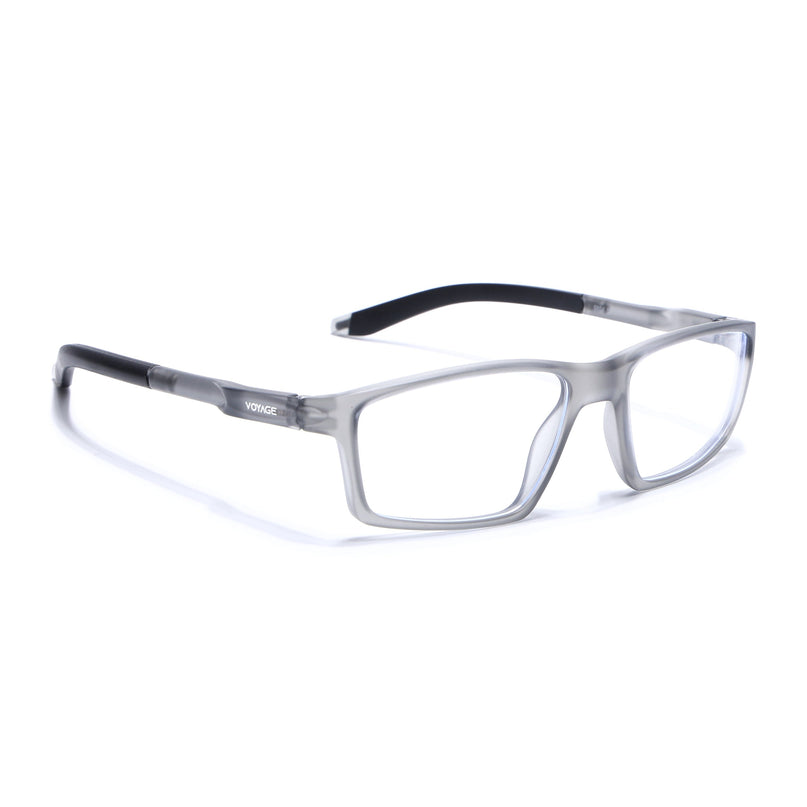 Voyage Active Grey Rectangle Eyeglasses for Men & Women - MG5706-C4