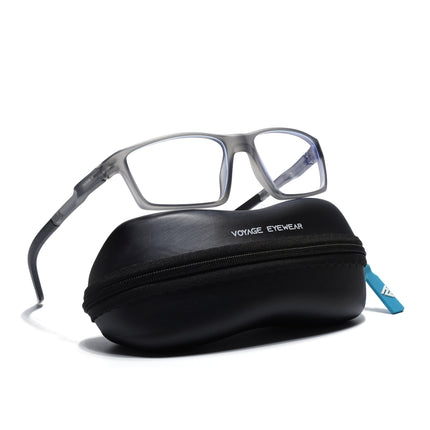 Voyage Active Grey Rectangle Eyeglasses for Men & Women - MG5706-C4