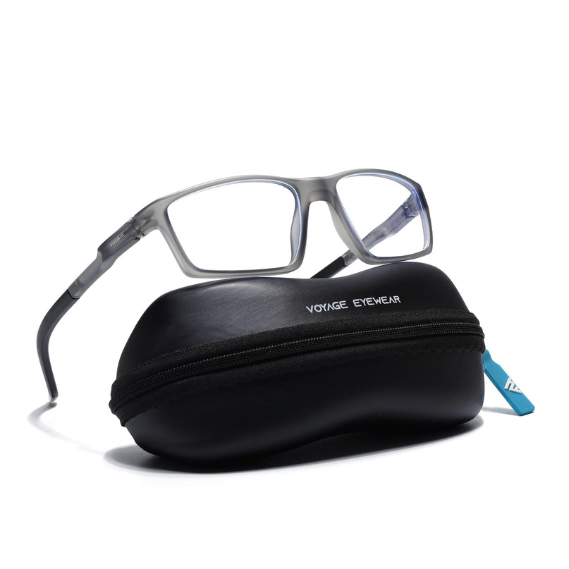 Voyage Active Grey Rectangle Eyeglasses for Men & Women - MG5706-C4