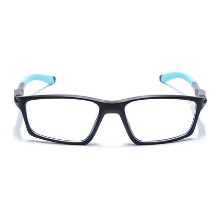 Voyage Active Black Rectangle Eyeglasses for Men & Women - MG5707-C5