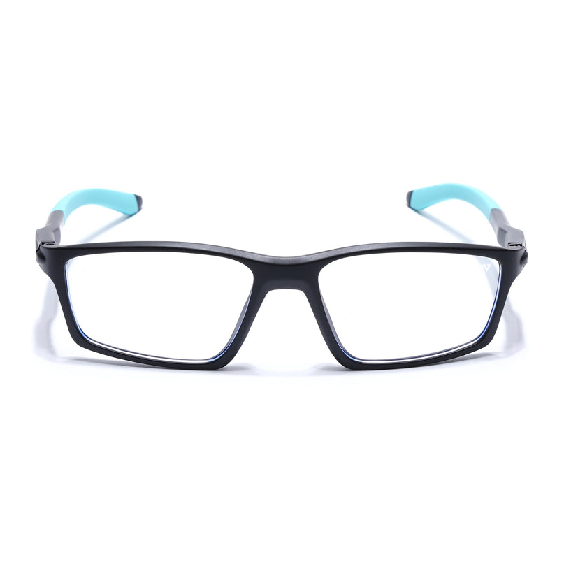 Voyage Active Black Rectangle Eyeglasses for Men & Women - MG5707-C5