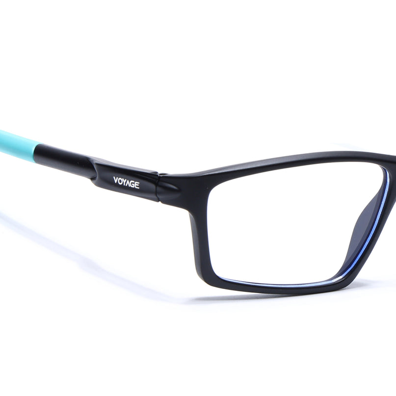 Voyage Active Black Rectangle Eyeglasses for Men & Women - MG5707-C5