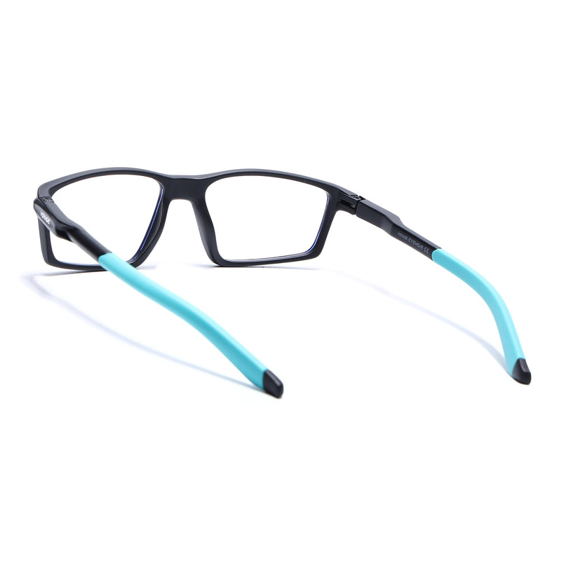 Voyage Active Black Rectangle Eyeglasses for Men & Women - MG5707-C5