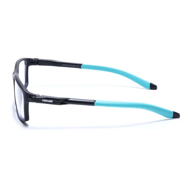 Voyage Active Black Rectangle Eyeglasses for Men & Women - MG5707-C5
