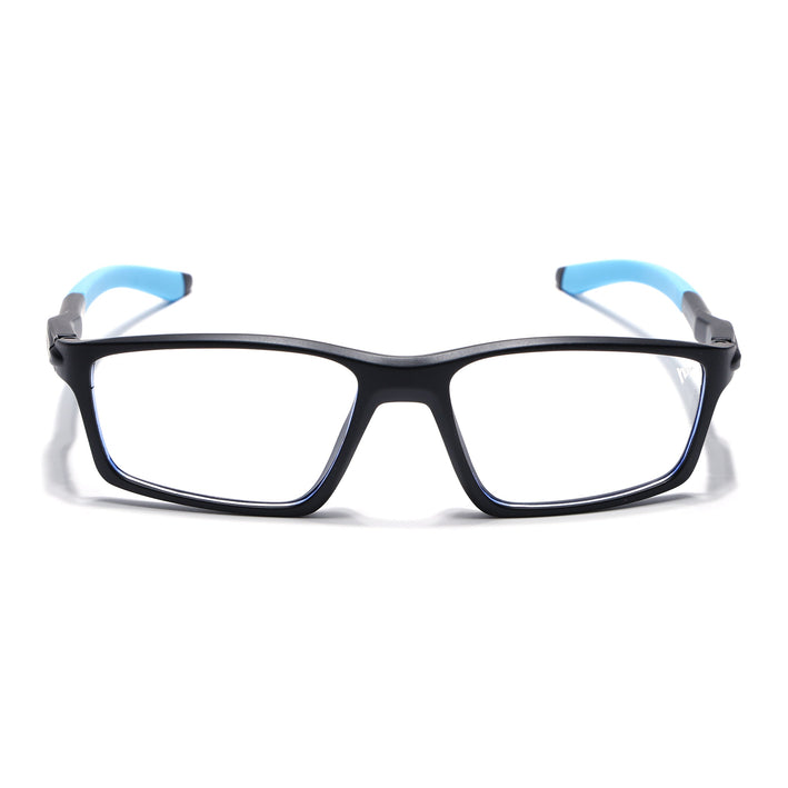 Voyage Active Black Rectangle Eyeglasses for Men & Women - MG5708-C6