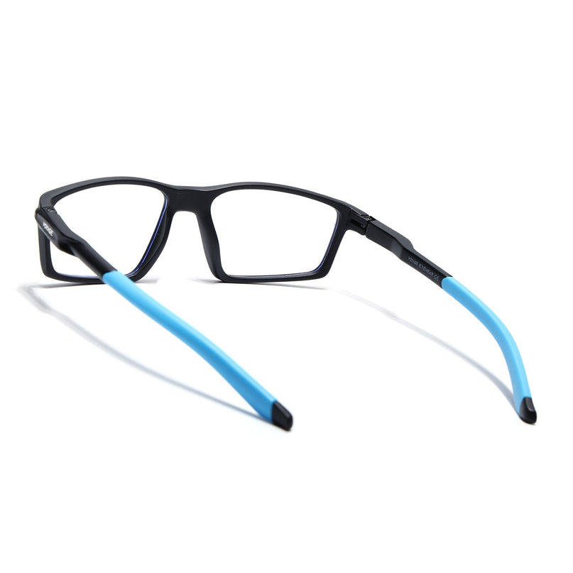 Voyage Active Black Rectangle Eyeglasses for Men & Women - MG5708-C6