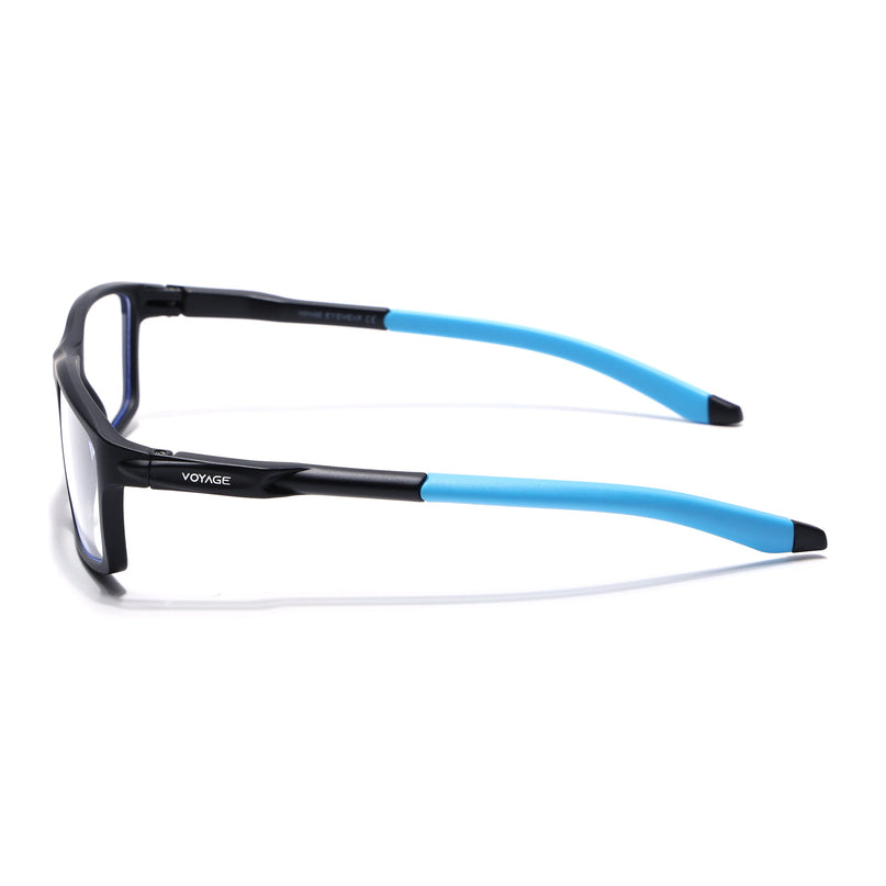 Voyage Active Black Rectangle Eyeglasses for Men & Women - MG5708-C6
