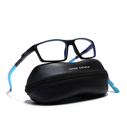 Voyage Active Black Rectangle Eyeglasses for Men & Women - MG5708-C6