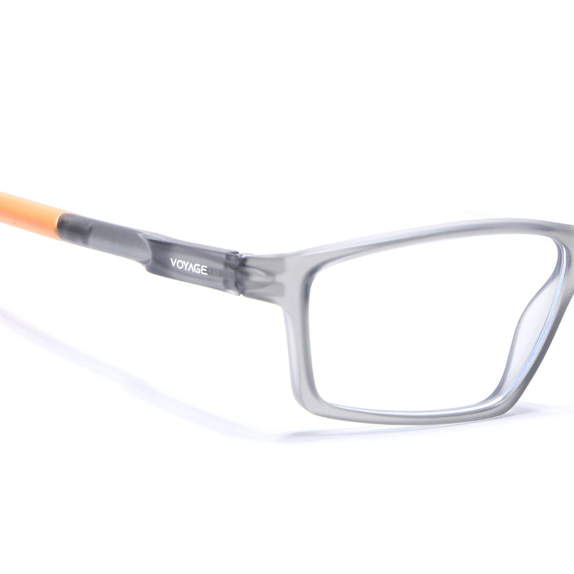 Voyage Active Grey Rectangle Eyeglasses for Men & Women - MG5709-C7