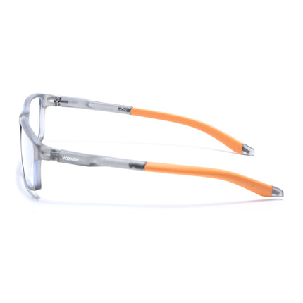Voyage Active Grey Rectangle Eyeglasses for Men & Women - MG5709-C7