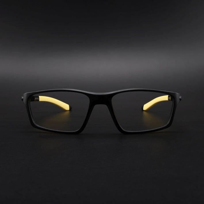 Voyage Active Black Rectangle Eyeglasses for Men & Women - MG5710-C8