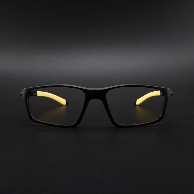 Voyage Active Black Rectangle Eyeglasses for Men & Women - MG5710-C8