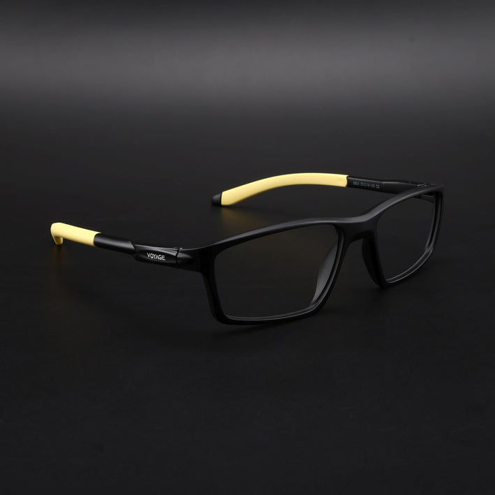 Voyage Active Black Rectangle Eyeglasses for Men & Women - MG5710-C8