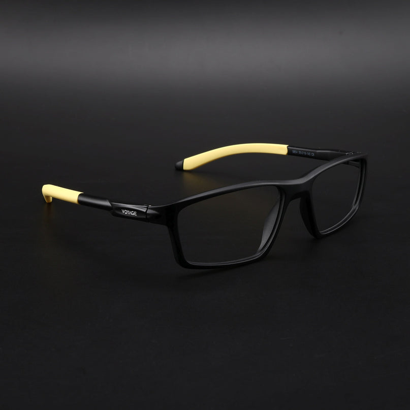 Voyage Active Black Rectangle Eyeglasses for Men & Women - MG5710-C8