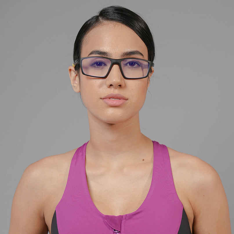 Voyage Active Black Rectangle Eyeglasses for Men & Women - MG5710-C8
