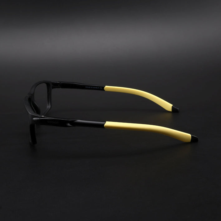 Voyage Active Black Rectangle Eyeglasses for Men & Women - MG5710-C8