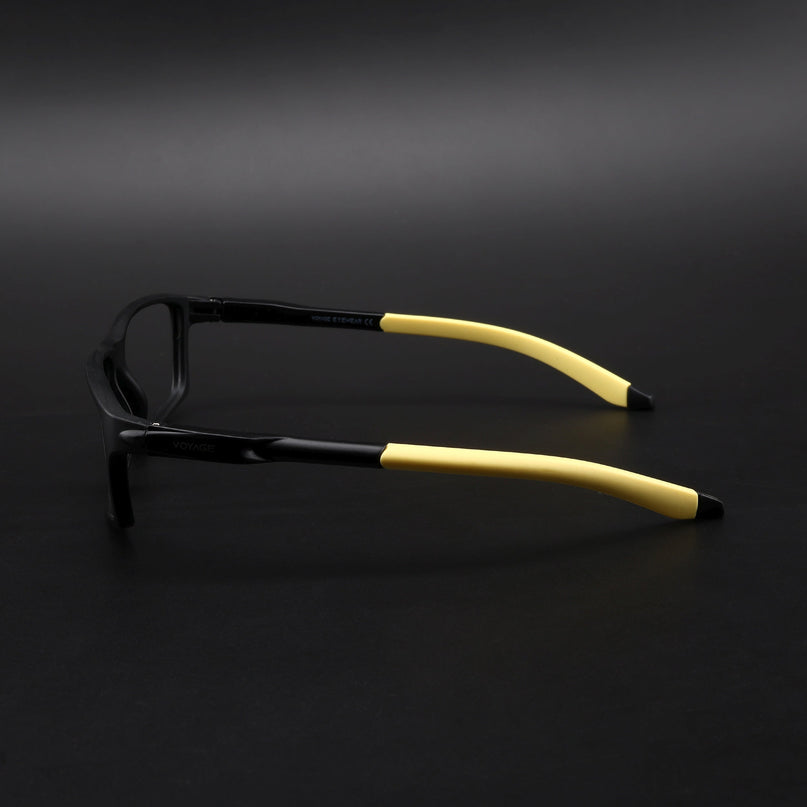 Voyage Active Black Rectangle Eyeglasses for Men & Women - MG5710-C8