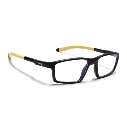 Voyage Active Black Rectangle Eyeglasses for Men & Women - MG5710-C8