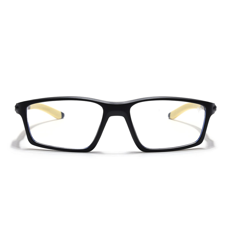 Voyage Active Black Rectangle Eyeglasses for Men & Women - MG5710-C8