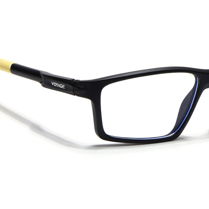 Voyage Active Black Rectangle Eyeglasses for Men & Women - MG5710-C8
