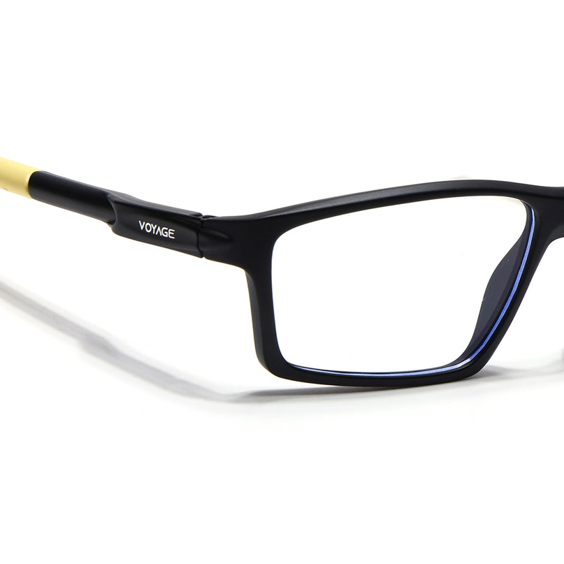 Voyage Active Black Rectangle Eyeglasses for Men & Women - MG5710-C8