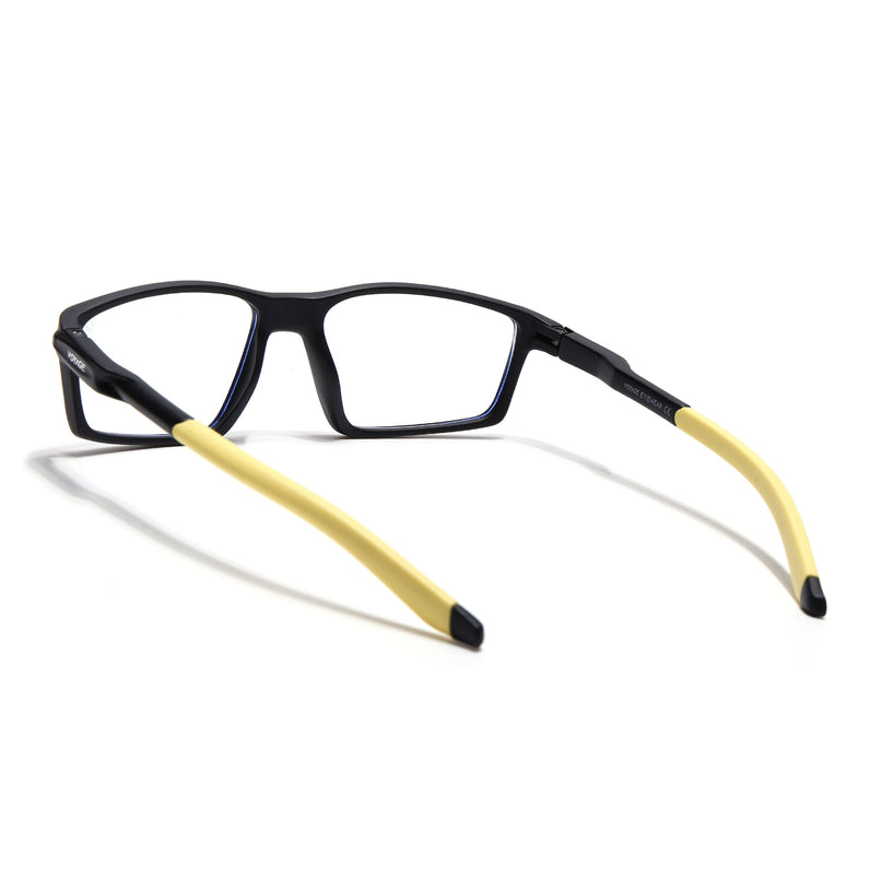 Voyage Active Black Rectangle Eyeglasses for Men & Women - MG5710-C8