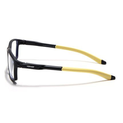Voyage Active Black Rectangle Eyeglasses for Men & Women - MG5710-C8