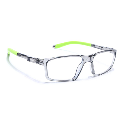 Voyage Active Transparent Grey Rectangle Eyeglasses for Men & Women - MG5711-C9
