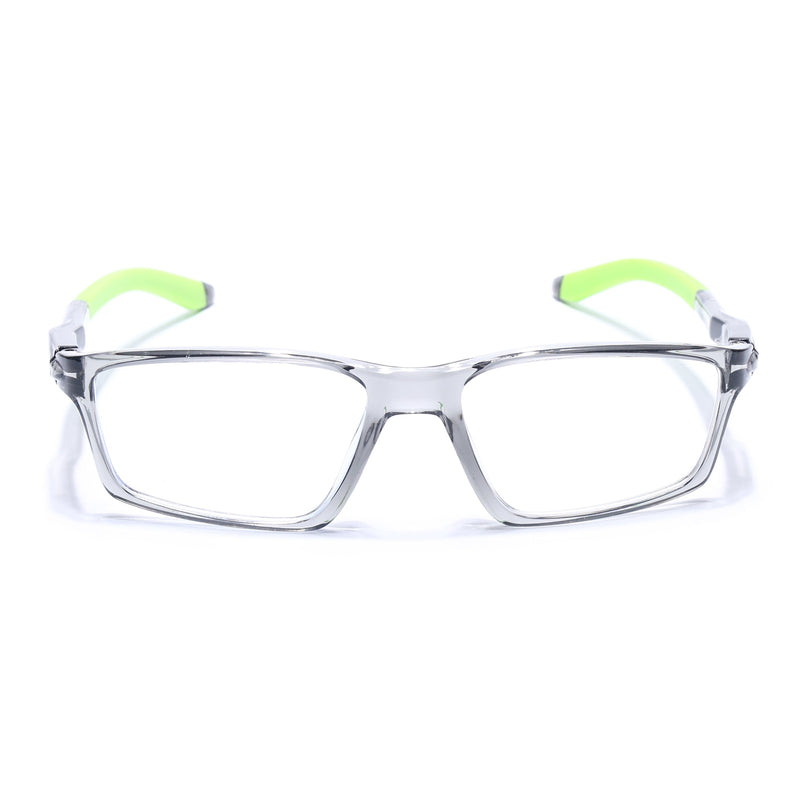 Voyage Active Transparent Grey Rectangle Eyeglasses for Men & Women - MG5711-C9
