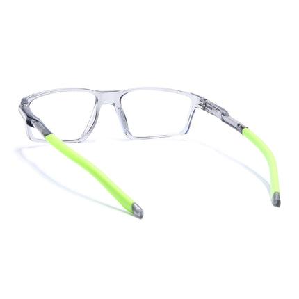Voyage Active Transparent Grey Rectangle Eyeglasses for Men & Women - MG5711-C9