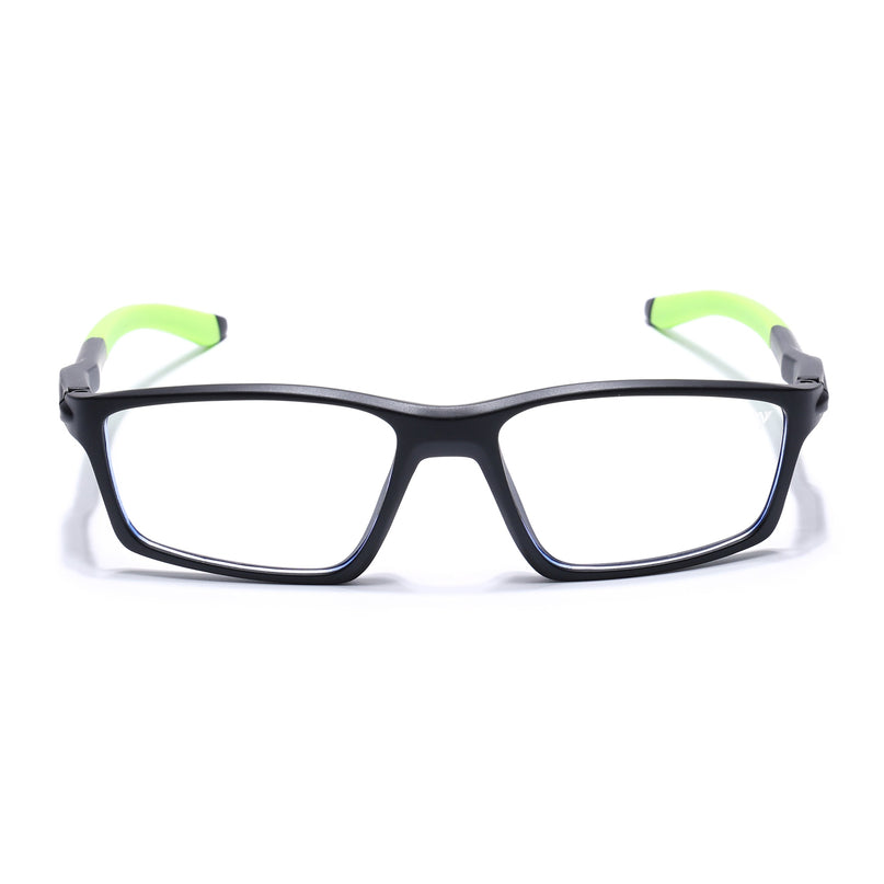 Voyage Active Black Rectangle Eyeglasses for Men & Women - MG5712-C10