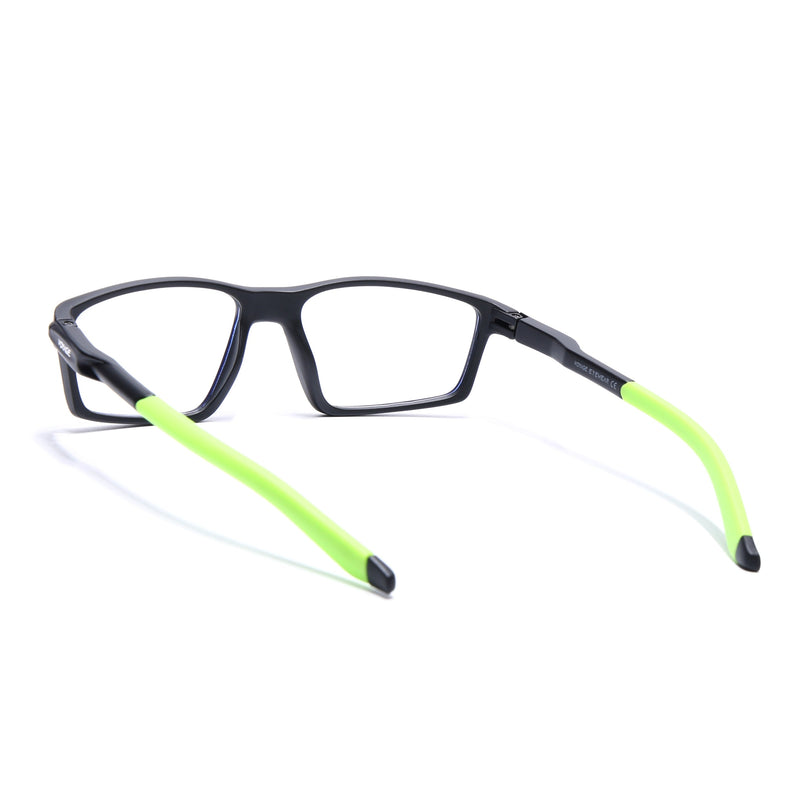 Voyage Active Black Rectangle Eyeglasses for Men & Women - MG5712-C10