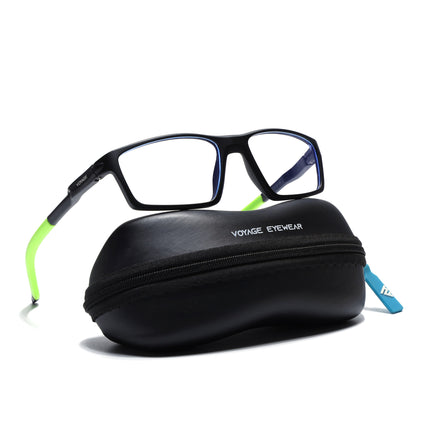 Voyage Active Black Rectangle Eyeglasses for Men & Women - MG5712-C10