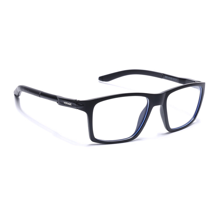 Voyage Active Black Square Eyeglasses for Men & Women - MG5713-C1