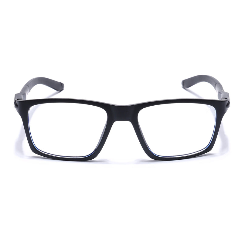 Voyage Active Black Square Eyeglasses for Men & Women - MG5713-C1