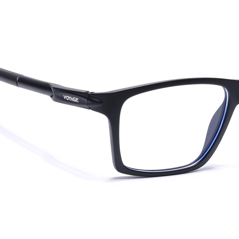 Voyage Active Black Square Eyeglasses for Men & Women - MG5713-C1