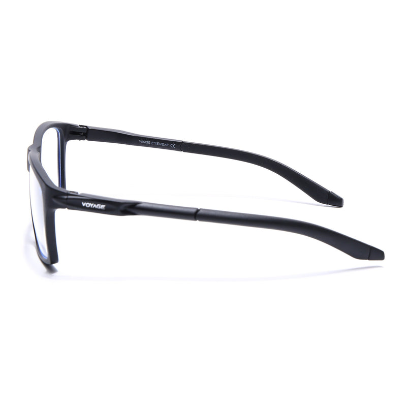 Voyage Active Black Square Eyeglasses for Men & Women - MG5713-C1