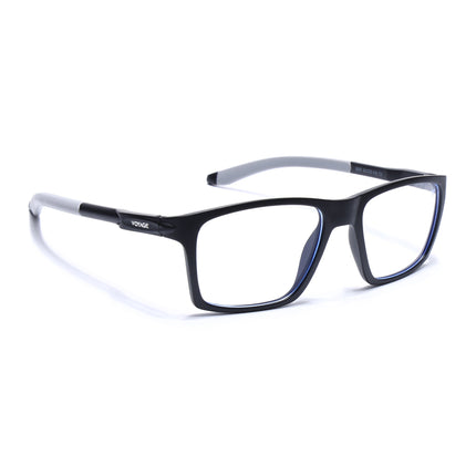 Voyage Active Black Square Eyeglasses for Men & Women - MG5714-C2