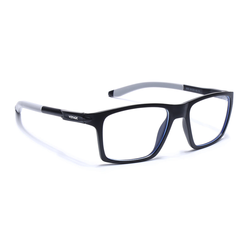 Voyage Active Black Square Eyeglasses for Men & Women - MG5714-C2