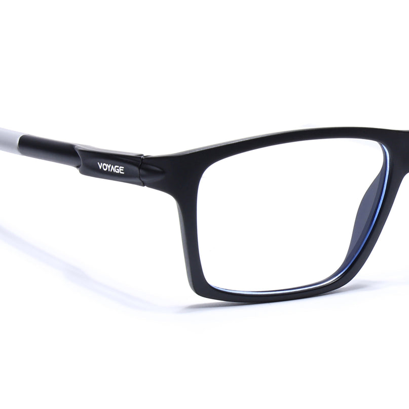 Voyage Active Black Square Eyeglasses for Men & Women - MG5714-C2