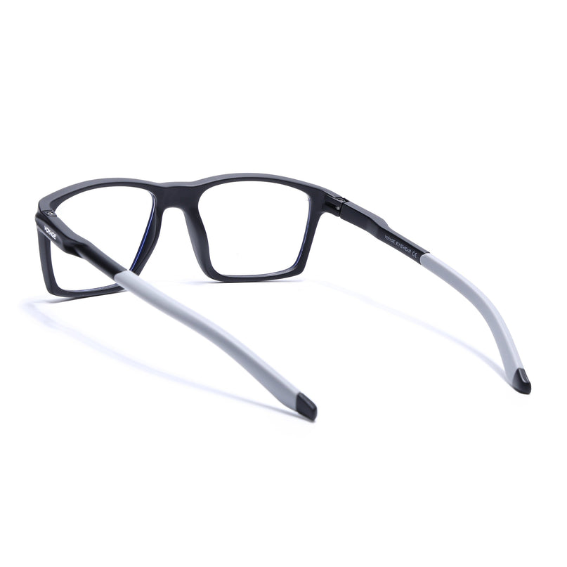Voyage Active Black Square Eyeglasses for Men & Women - MG5714-C2