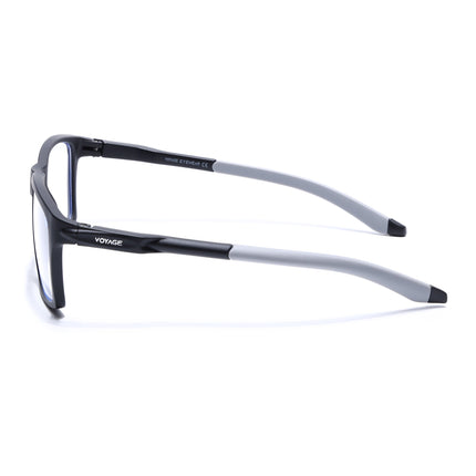 Voyage Active Black Square Eyeglasses for Men & Women - MG5714-C2