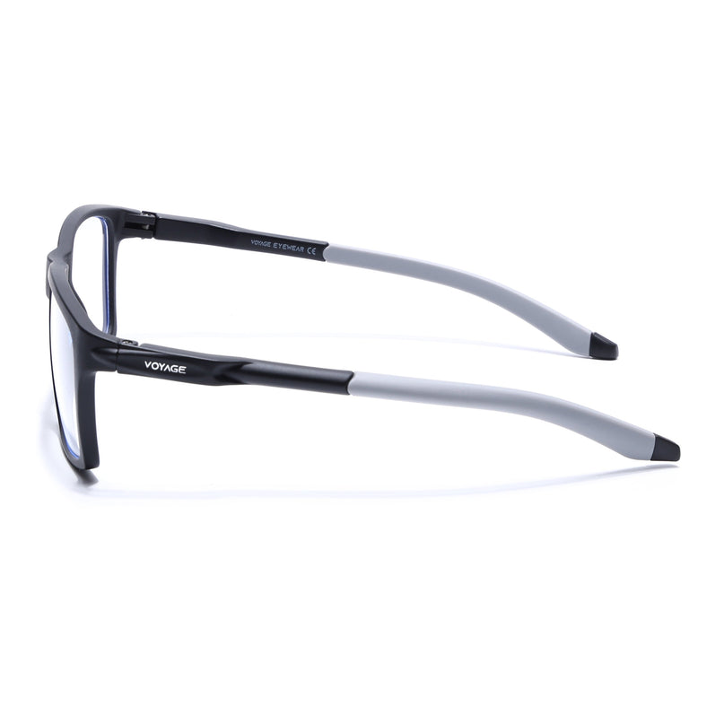 Voyage Active Black Square Eyeglasses for Men & Women - MG5714-C2