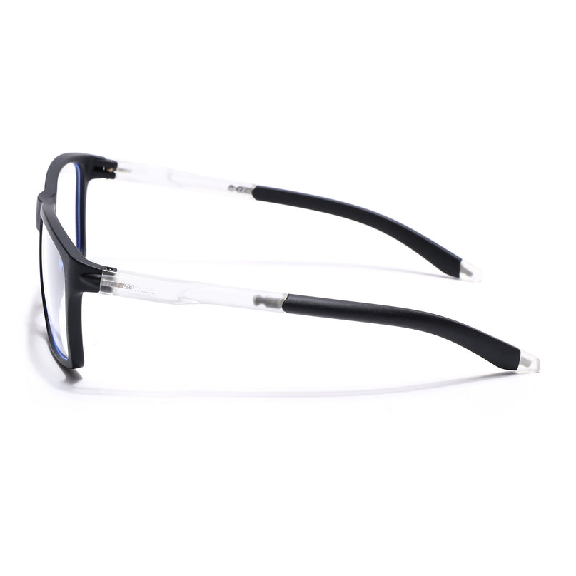 Voyage Active Black Square Eyeglasses for Men & Women - MG5715-C3