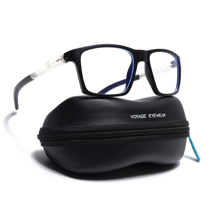 Voyage Active Black Square Eyeglasses for Men & Women - MG5715-C3