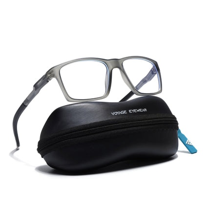 Voyage Active Grey Square Eyeglasses for Men & Women - MG5716-C4