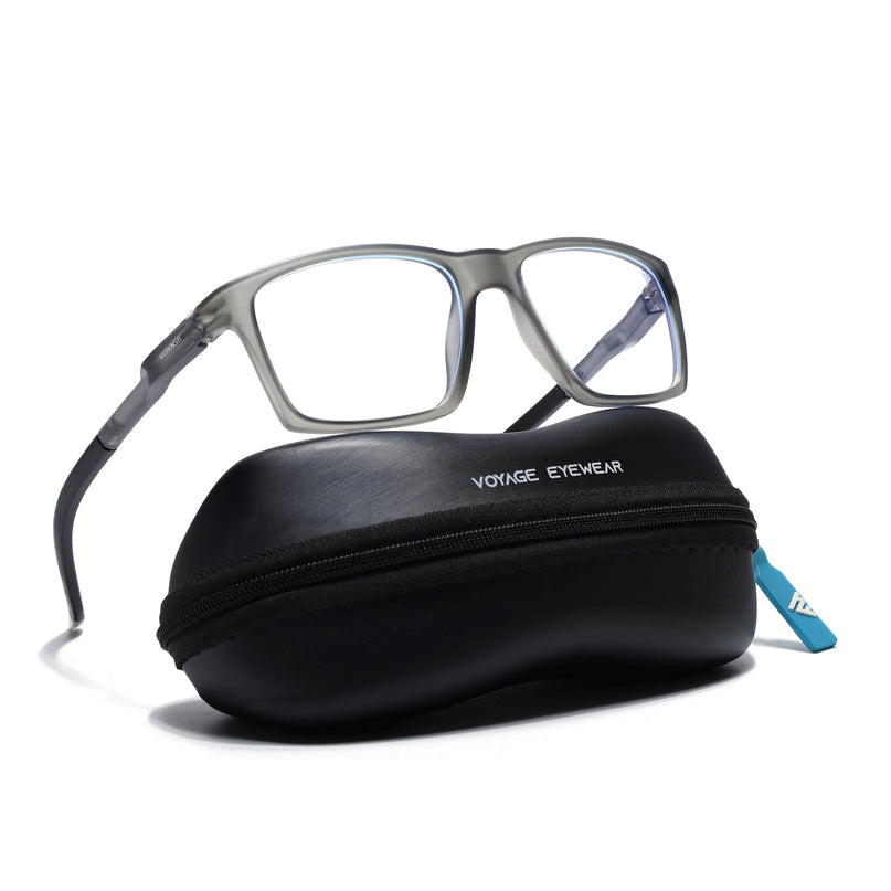 Voyage Active Grey Square Eyeglasses for Men & Women - MG5716-C4