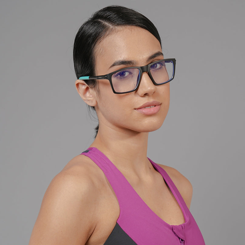 Voyage Active Black Square Eyeglasses for Men & Women - MG5717-C5